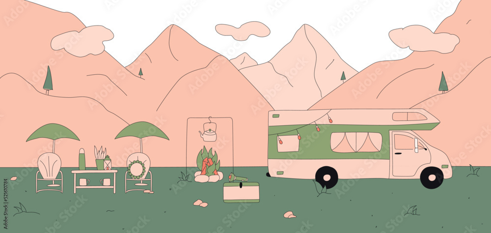 Set of vector hand drawn flat colourful illustrations Set of vector hand drawn flat colourful illustrations