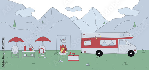 Set of vector hand drawn flat colourful illustrations