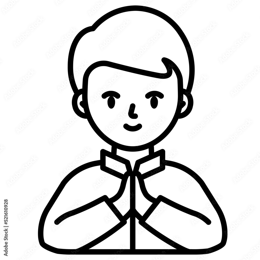 Obraz premium man line icon