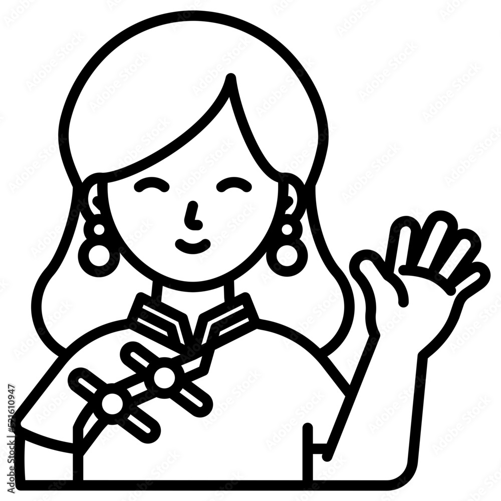 woman line icon