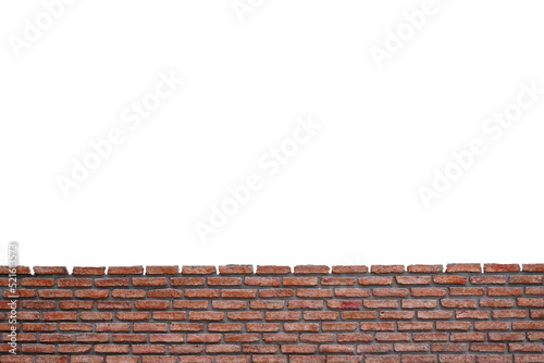 Red brick bricks. white background blur or blurry