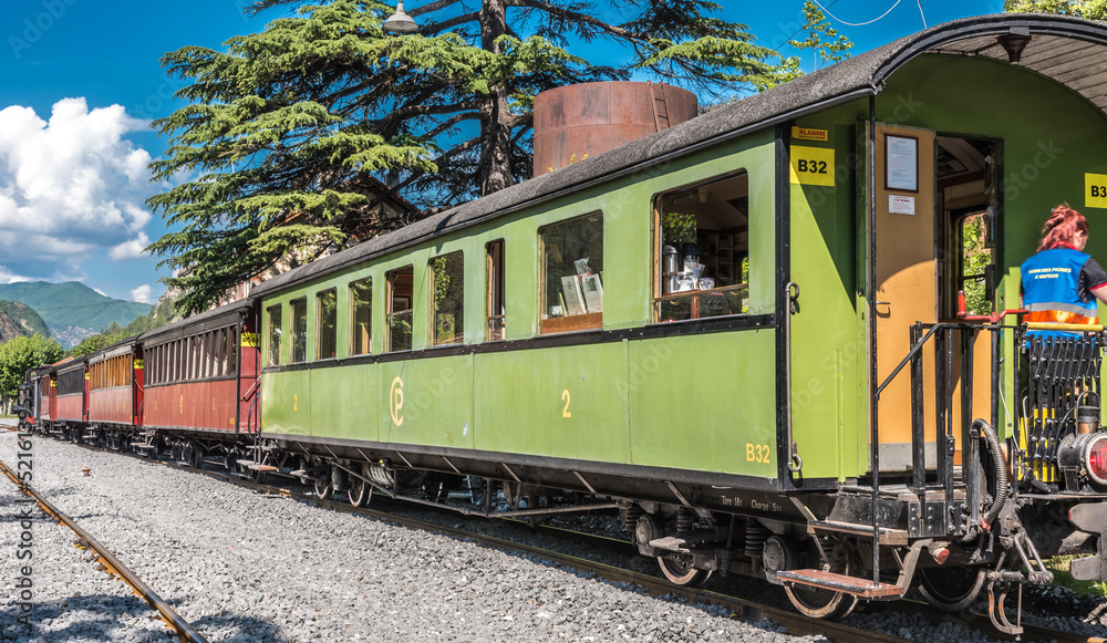 old steam train on the railway