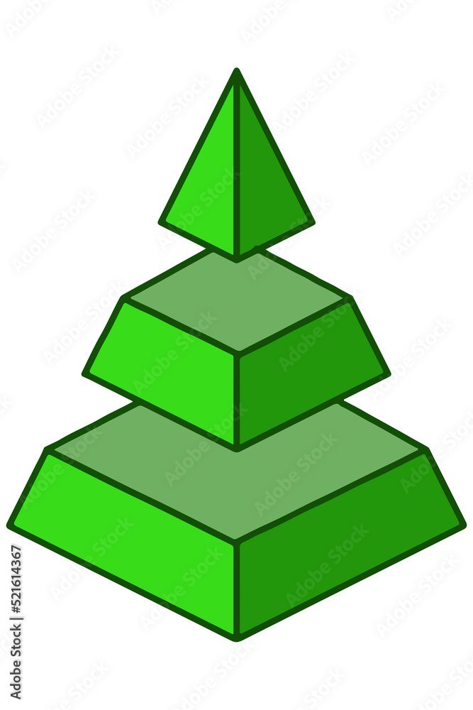 image abstract green pyramid similar to a tree image abstract green pyramid similar to a tree