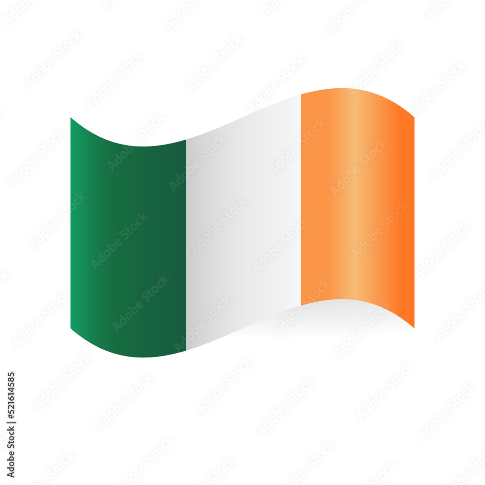 Flag Of Ireland. Waving national flag of ireland.