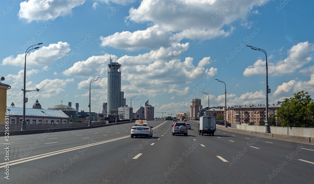 On the bridge on Leninsky highway July 23, 2022 Moscow