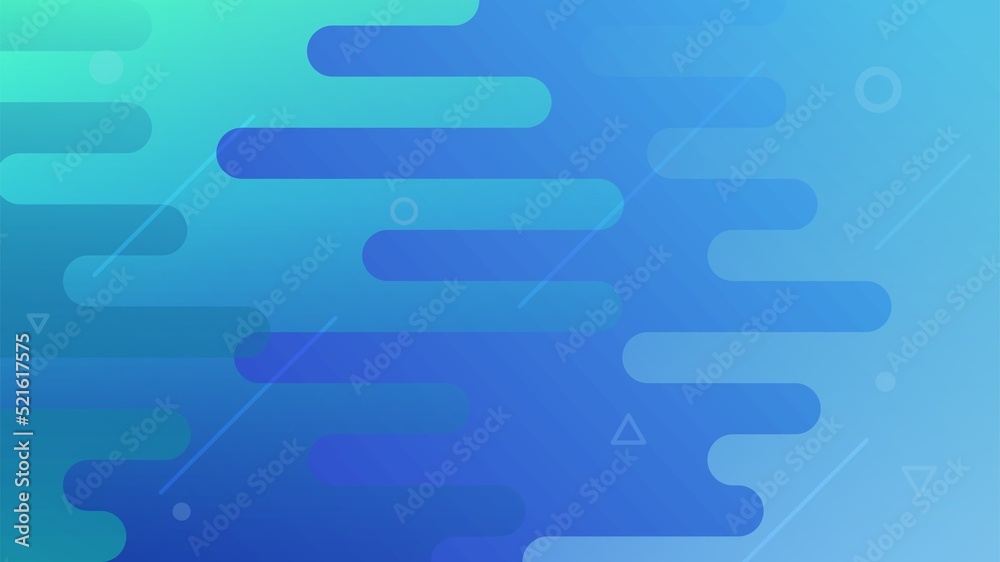 abstract blue modern fluid horizontal geometry background illustration