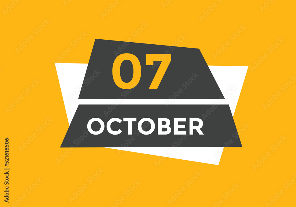 october 7 Calendar icon Design. Calendar Date 7th october. Calendar template
october 7 Calendar icon Design. Calendar Date 7th october. Calendar template