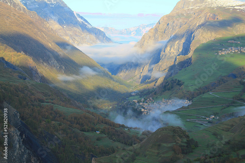 la Grave, a mountain village in hautes Alpes, french alps