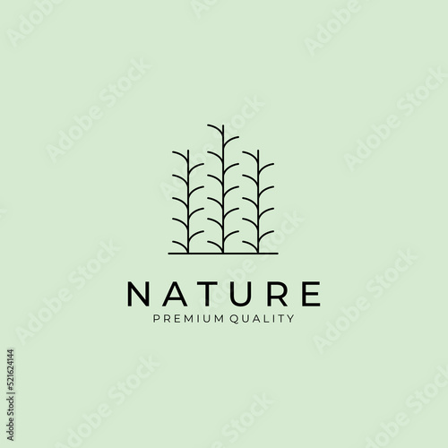 Nature, pine tree, river logo vector illustration design graphic , abstract logo