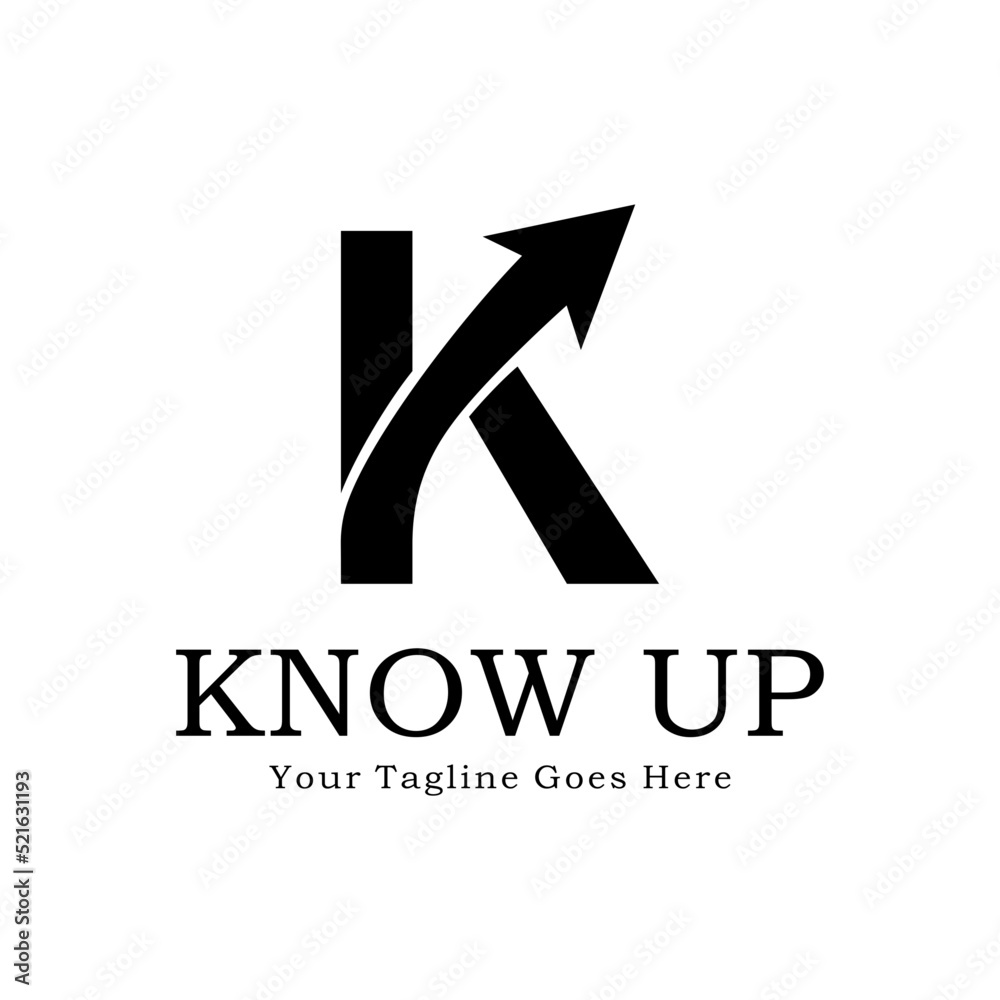 Obraz premium letter K up logo