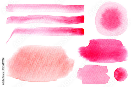 Pink watercolor stain,