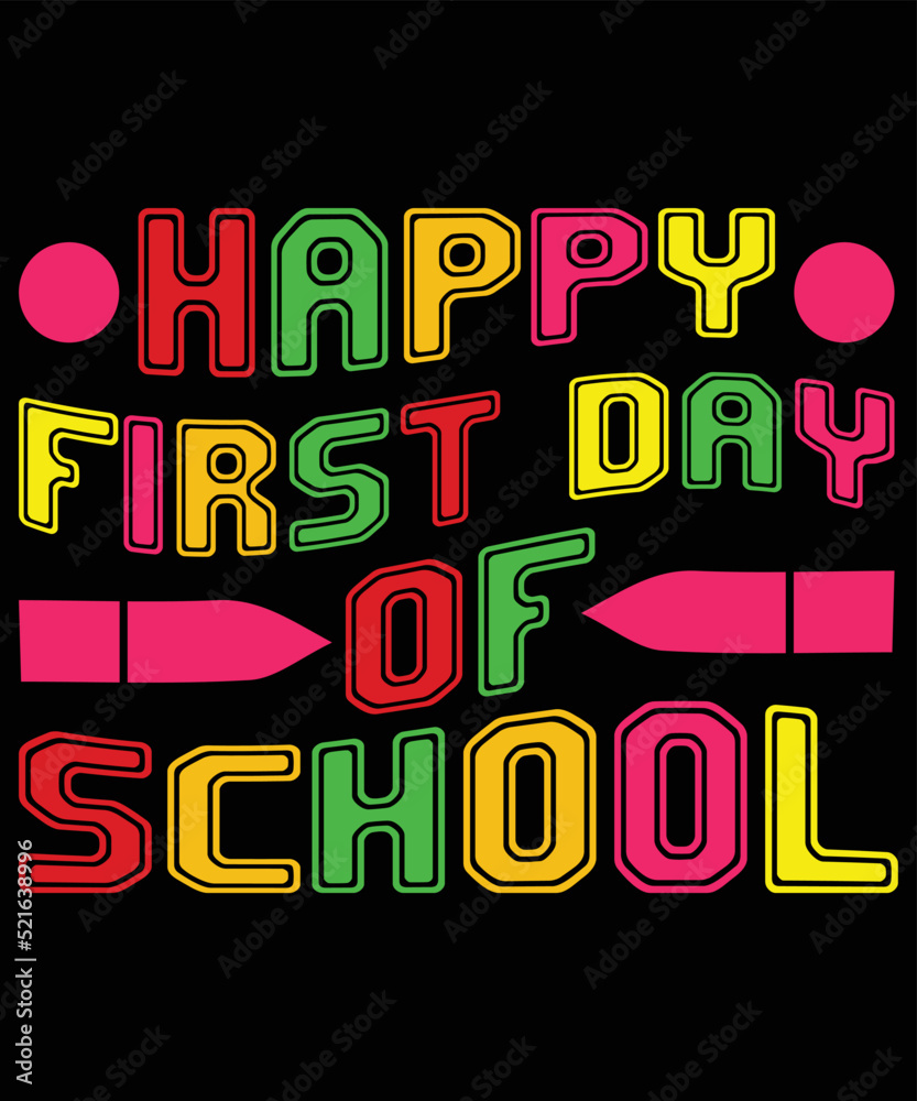 Back To School T-shirt Design Vector