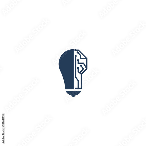 light bulb technology template vector logo icon