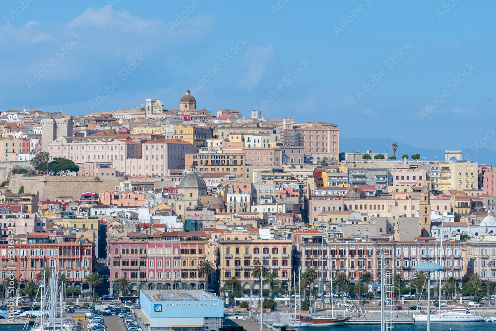 Vue de la ville de Cagliari, Sicile, Italie.	