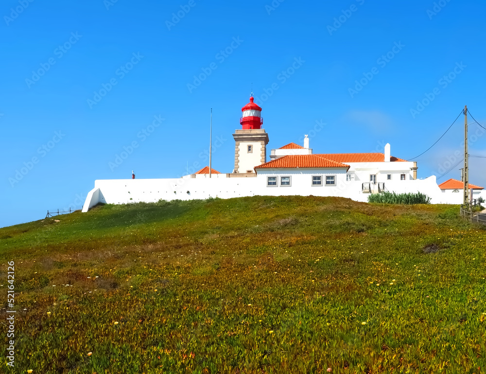 Cabo da Roca lighthouse in the most west extent of Portugal belongs to the parques de Sintra Cabo da Roca lighthouse in the most west extent of Portugal belongs to the parques de Sintra