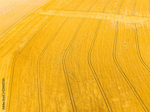 Abstract aerial view of frain field on the hills of Zuid Limburg, Netherlands. photo