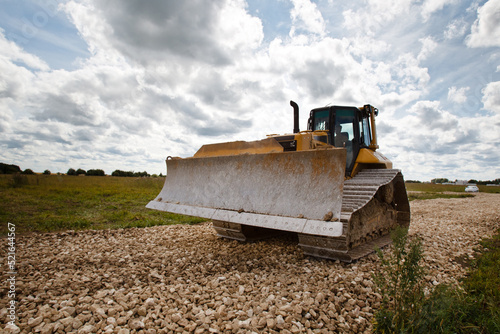Crawler bulldozer. Bulldoze...
