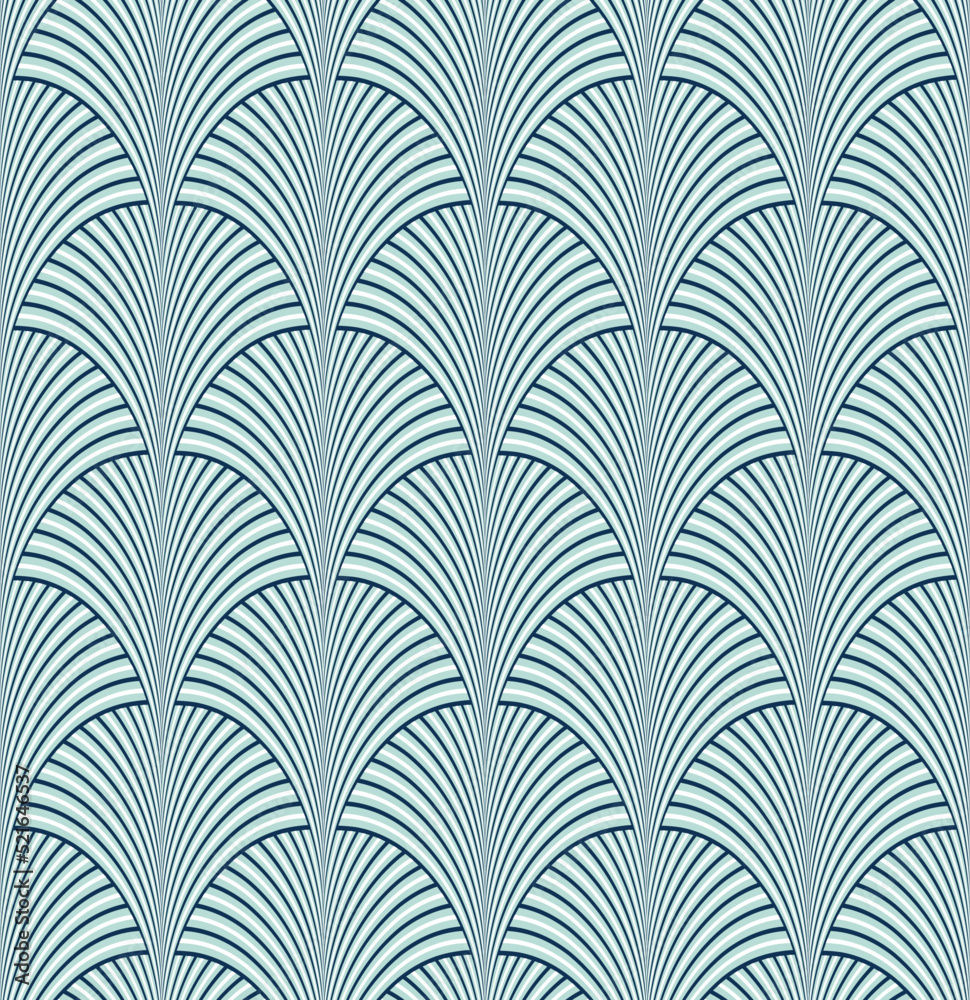 Elegant Art Deco Seamless Pattern Peacock Feather Style Seashell Shaped Endless Vector Design Luxury Rich Concept Trendy Colors Elegant Art Deco Seamless Pattern Peacock Feather Style Seashell Shaped Endless Vector Design Luxury Rich Concept Trendy Colors