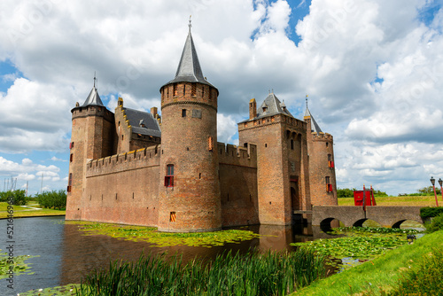 The Muiderslot Castle with moat in Muiden