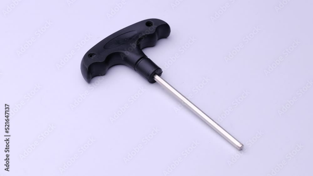 Wrench close-up on a white background, video tools.