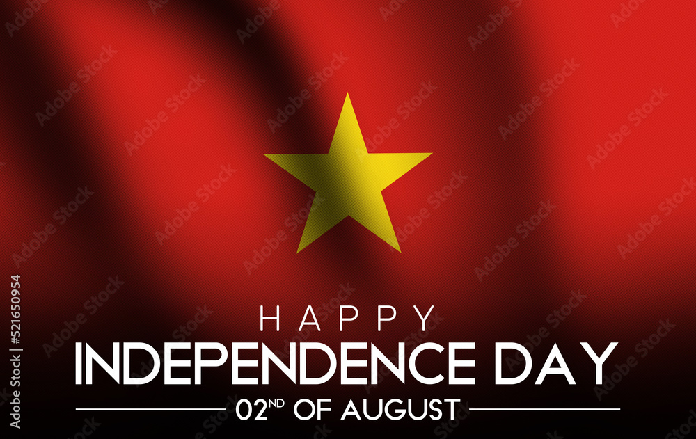Vietnam Independence Day Wallpaper with Waving flag and typography. Patriotic day of Vietnam backdrop Vietnam Independence Day Wallpaper with Waving flag and typography. Patriotic day of Vietnam backdrop
