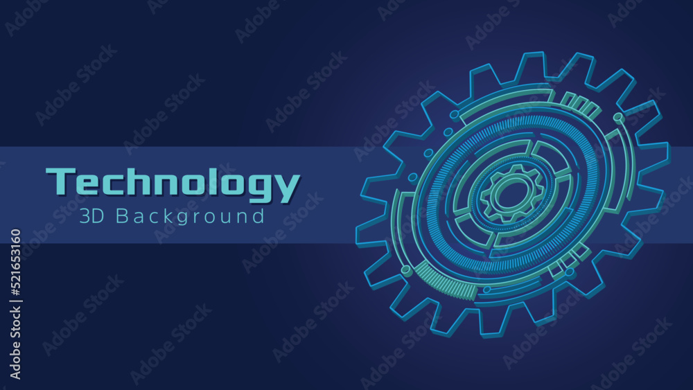 Abstract digital technology background, 3d background