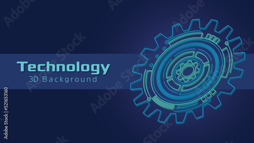 Abstract digital technology background, 3d background