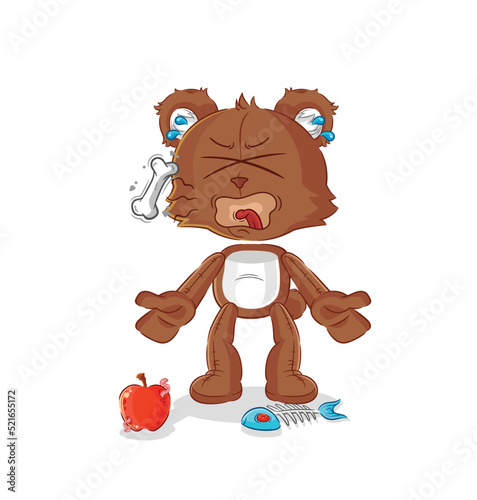 bear burp mascot. cartoon vector