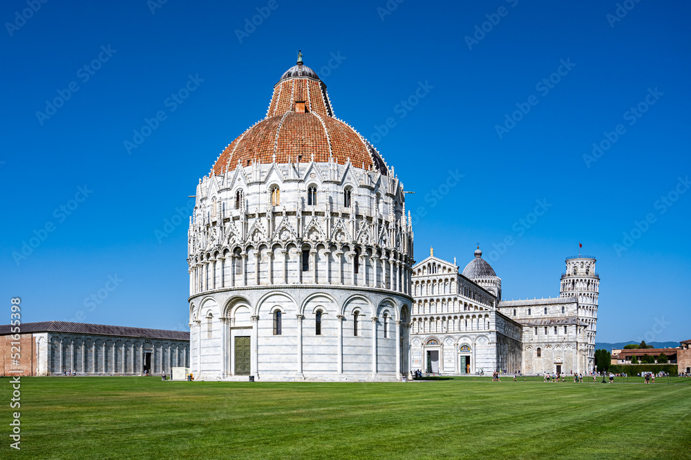 All famous building of Pisa in one row