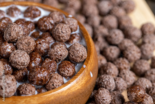 Wallpaper Mural chocolate balls are used as a dry breakfast with the addition of milk or yogurt Torontodigital.ca