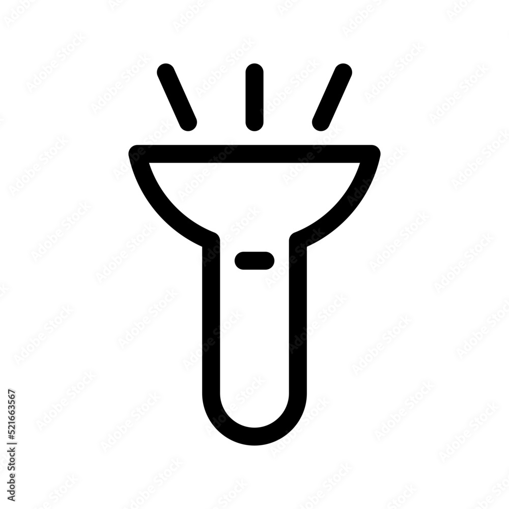 Flashlight Icon Vector Symbol Design Illustration Stock Vector Adobe