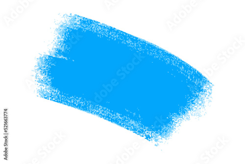 blue stroke of paint brush isolated on white
