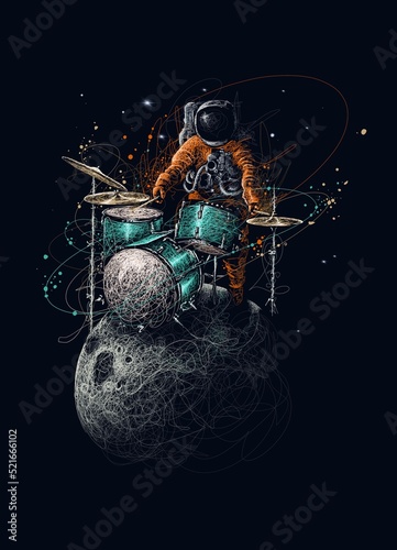 Canvas Print Ia  a space drummer