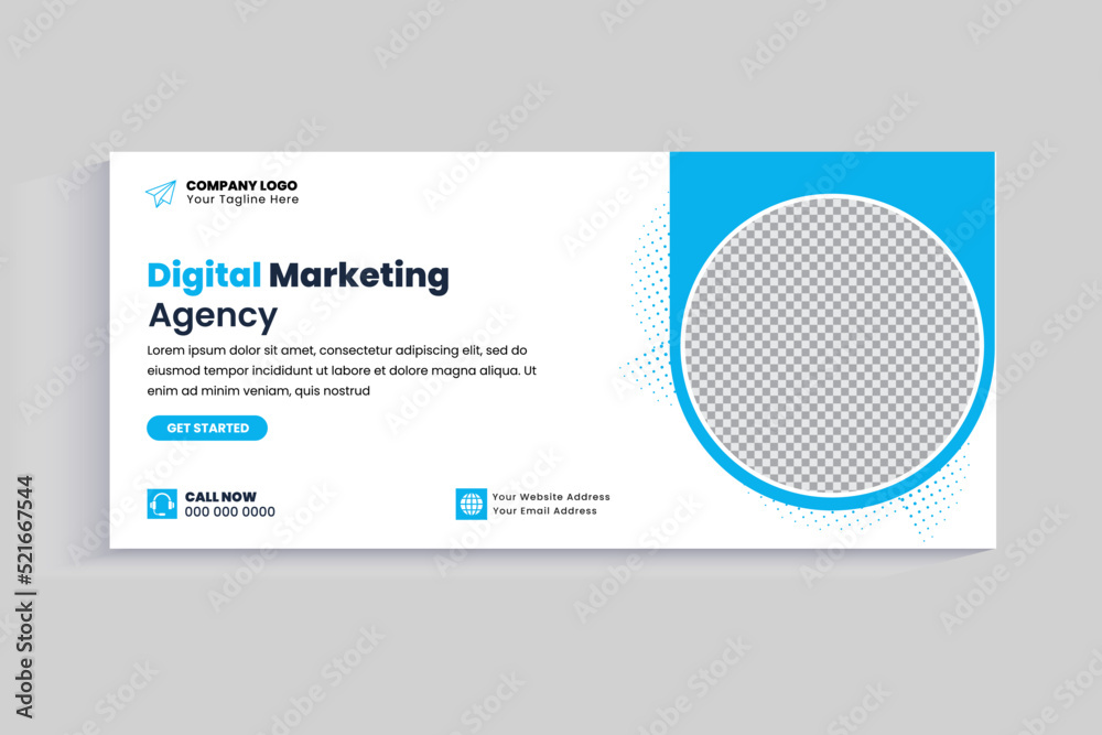 Digital marketing Facebook cover and web banner template Digital marketing Facebook cover and web banner template