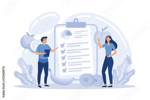 Fitness trainer concept. Workout in the gym with professional athlete. Healthy and active lifestyle. Training and nutrition plan.