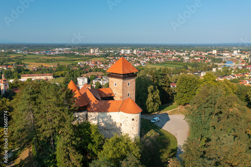 Aerial view of Dubovac fort in Karlovac, Croatia photo