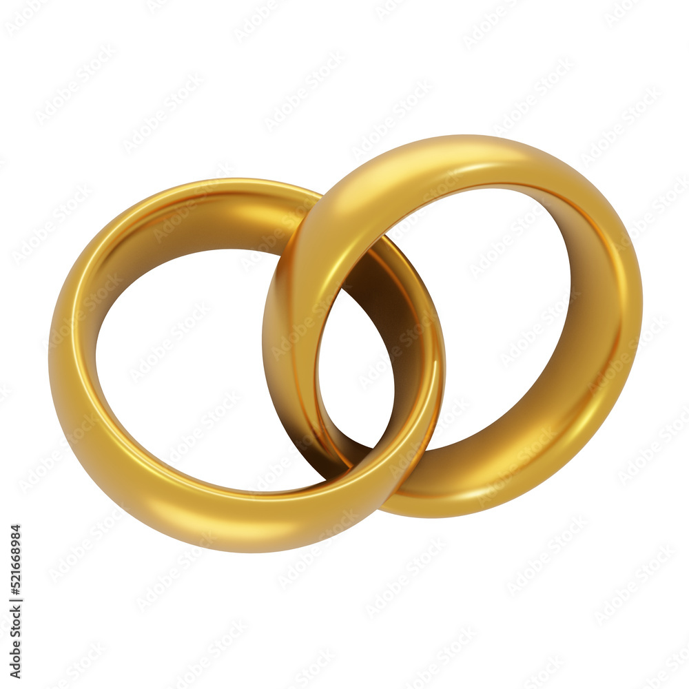 two gold rings