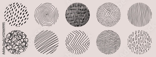 Abstract circle pattern design big vector illustration set in black and white colour on isolated background large texture pattern wallpaper cover icon bullet point to do concept