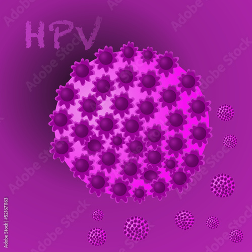 vector picture purple virus, Viruses from sexually transmitted infections.