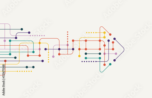 Abstract arrow direction. Technology background. High speed. Hi-tech