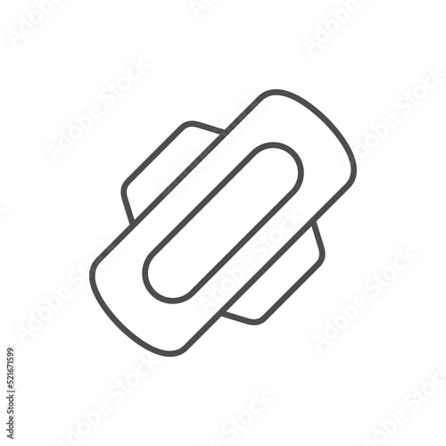 Sanitary pad line outline icon