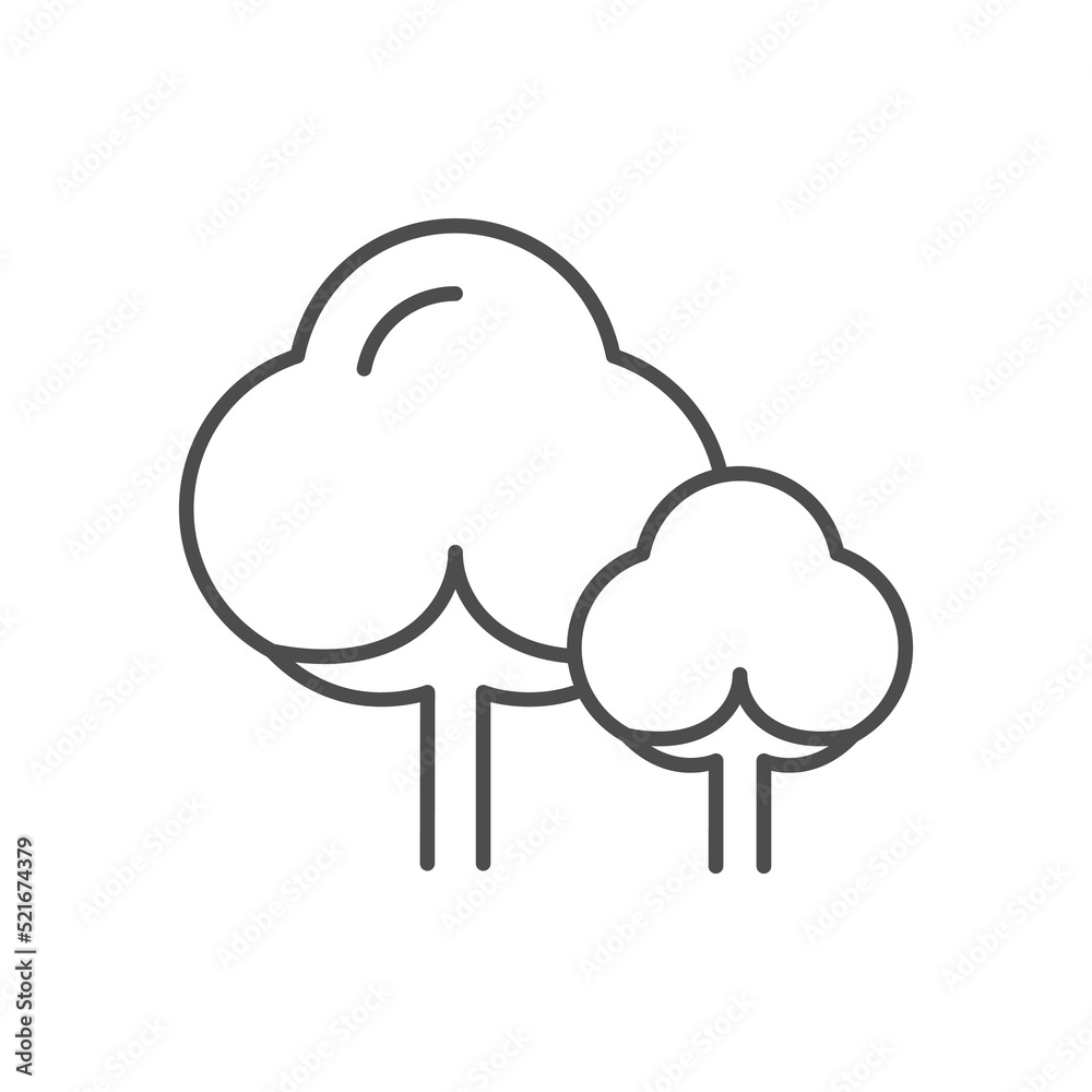 Cotton plant line outline icon Cotton plant line outline icon