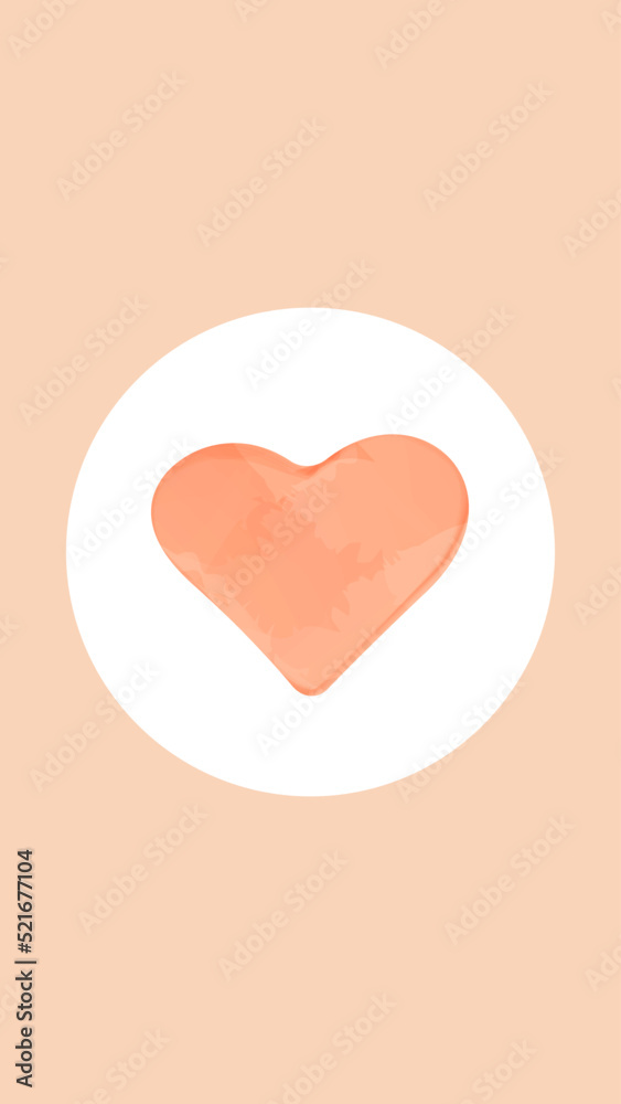 Instagram Highlight cover icon. Vector. Heart Stock Vector | Adobe Stock