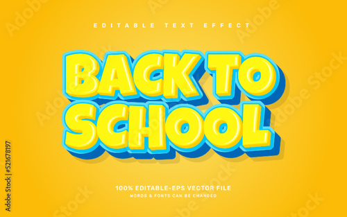 Back to school editable text effect template