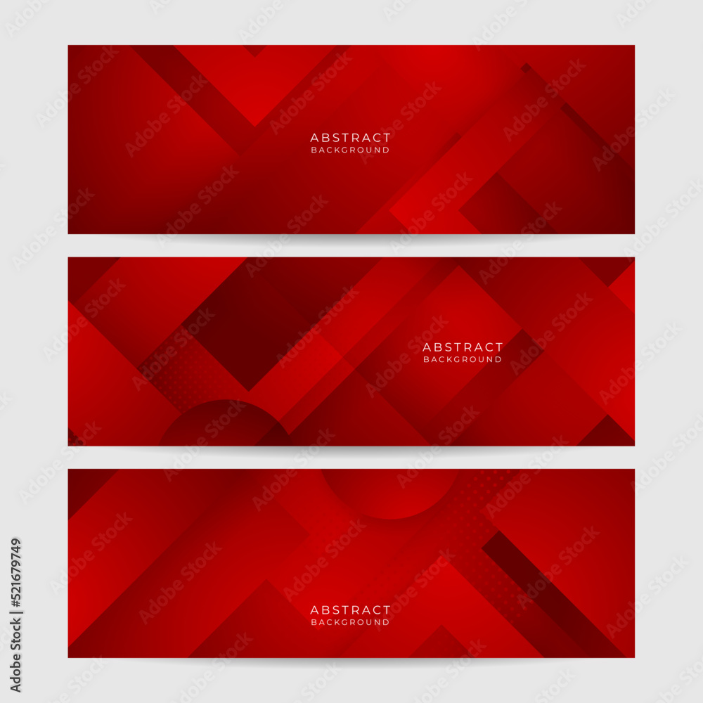 Digital networking red wide banner design background. Abstract 3d banner design with dark red technology geometric background. Vector illustration Digital networking red wide banner design background. Abstract 3d banner design with dark red technology geometric background. Vector illustration