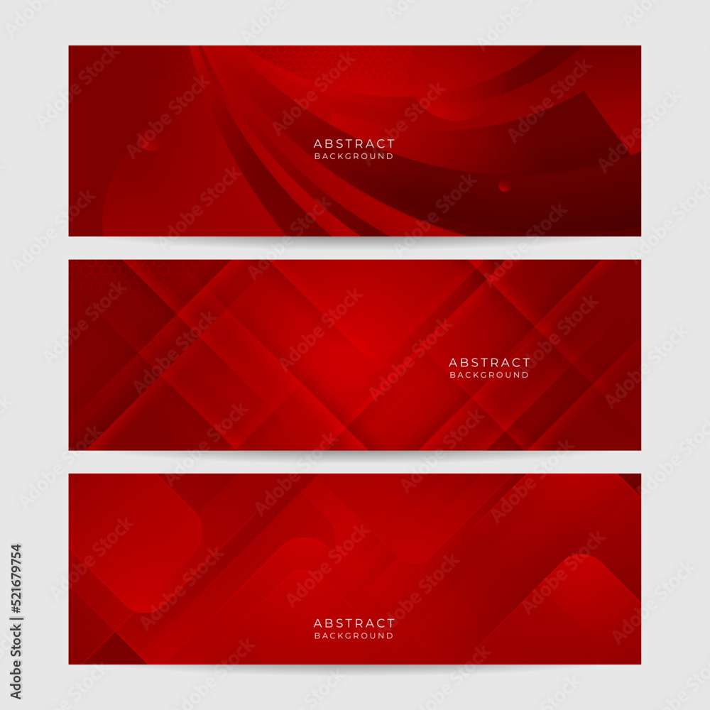 Digital networking red wide banner design background. Abstract 3d banner design with dark red technology geometric background. Vector illustration Digital networking red wide banner design background. Abstract 3d banner design with dark red technology geometric background. Vector illustration