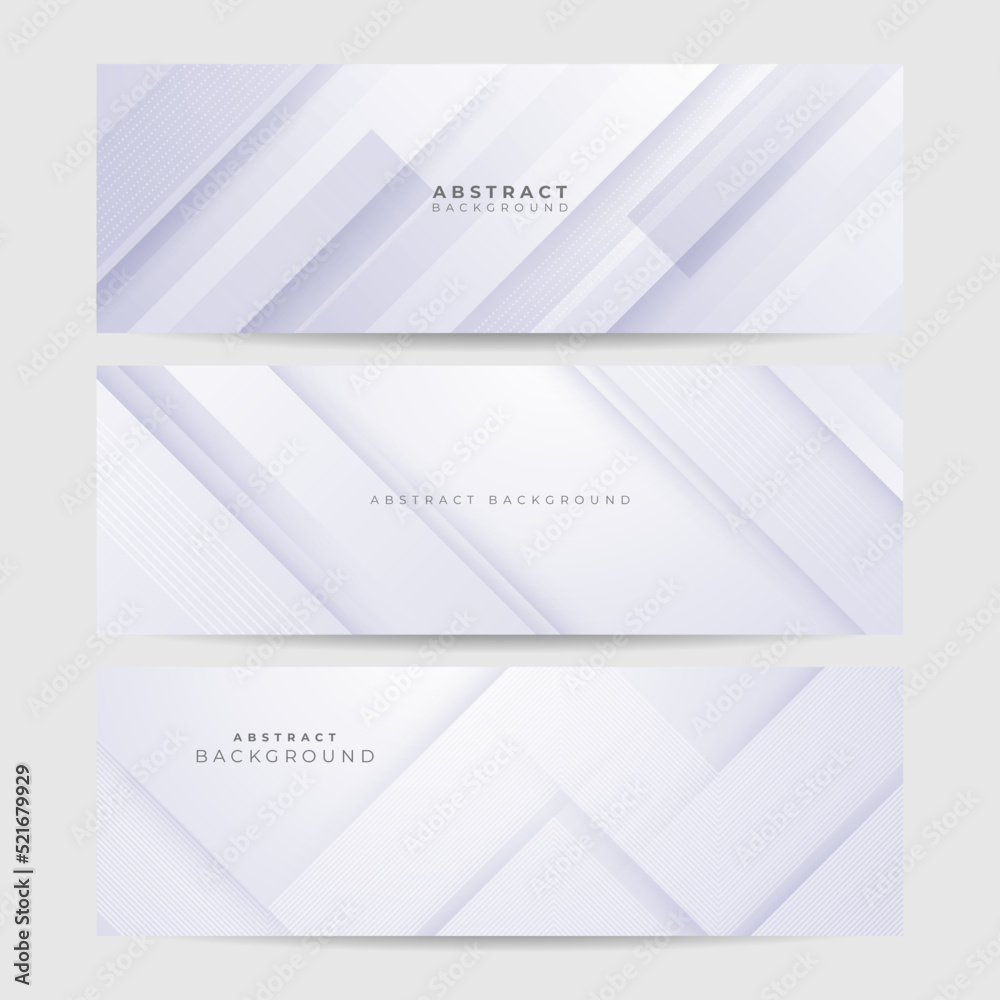 White abstract banner. Minimal vector white design. Vector illustration. Vector abstract graphic design banner pattern background template.