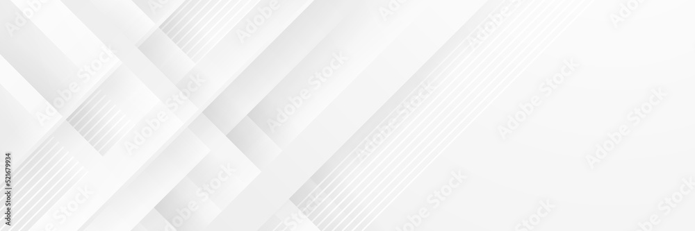 White abstract banner. Minimal vector white design. Vector illustration