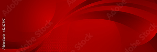 Digital networking red wide banner design background. Abstract 3d banner design with dark red technology geometric background. Vector illustration