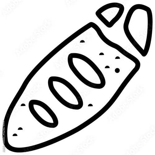 handdrawn bread icon